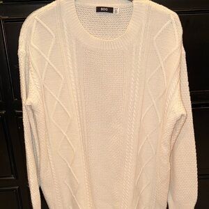 BDG Women's Cream Textured Knit Sweater